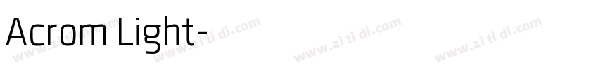 Acrom Light字体转换